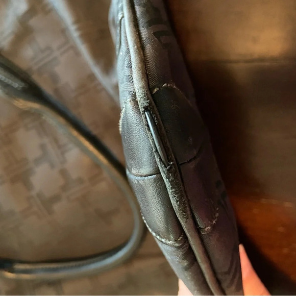 TUMI San Antonio SPURS Black Logo Open Top Tote Bag Purse - Picture 14 of 16